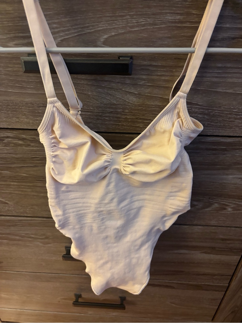 SKIMS Light Beige Sculpting One-Piece Bodysuit